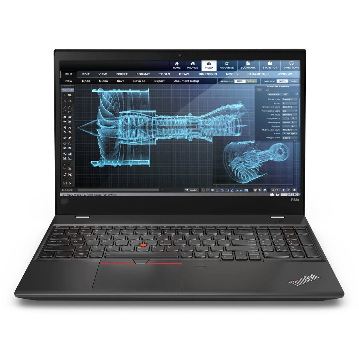 Mobilna radna stanica Lenovo ThinkPad P52, Intel Core i7 8850H, 2.60 GHz, 32 GB RAM, 1TB SSD, 15.6"FHD (1920 x 1080), NVIDIA Quadro P2000 4GB, Webcam, Windows, Refurbished