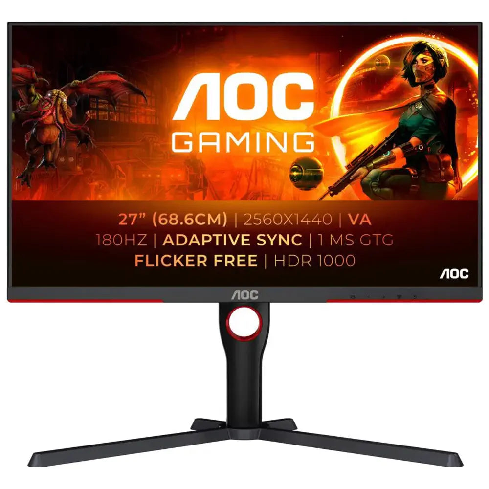 Monitor AOC Q27G3XMN 27″ QHD VA gaming (180Hz, 1ms, HDR1000, Mini LED, HDMI/DP, pivot) – novi