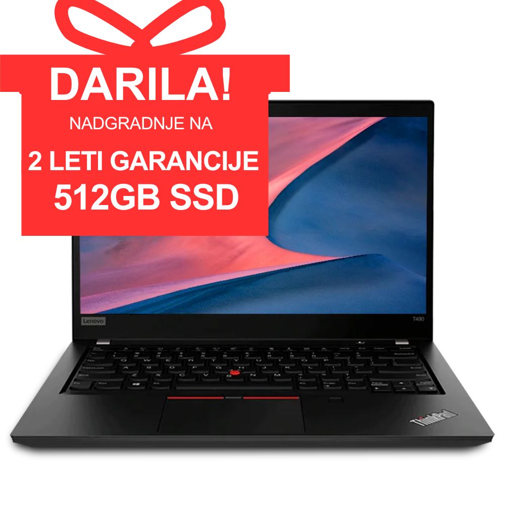 Prijenosno računalo Lenovo ThinkPad T490, Intel Core i5 8365U, 1.60 GHz, 16 GB RAM, 256GB SSD, 14"FHD (1920 x 1080), Intel UHD Graphics 620, Webcam, Windows, Refurbished