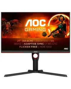 Monitor AOC Q27G3XMN 27″ QHD VA gaming (180Hz, 1ms, HDR1000, Mini LED, HDMI/DP, pivot) – novi