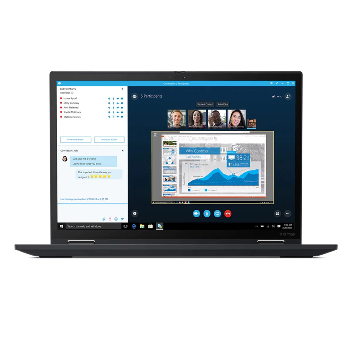 Prijenosno računalo Lenovo ThinkPad X13 Yoga GEN2, Intel Core i5 1145G7, 2.60 GHz, 16 GB RAM, 256GB SSD, 13.3"WUXGA (1920 x 1200), Intel Iris Xe Graphics, Webcam, Windows, Refurbished