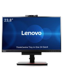 Monitor LENOVO TIO24 GEN 4 24" TOUCH FHD IPS LED (1920x1080), DP, USB 2.0, USB 3.1, Black, Refurbished