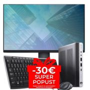Set HP EliteDesk 800 G4 DM, Intel Core i5-8500T, 2,1 GHz, 8 GB RAM, 256 GB SSD, Intel HD 630, Windows
