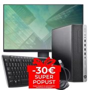 Set HP EliteDesk 800 G5 SFF, Intel Core i5 9500, 3.0Ghz, 8 GB RAM, 256 GB SSD, Intel HD, Windows