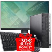 Set HP EliteDesk 800 G4 SFF, Intel Core i5-8500, 3.0Ghz, 8GB RAM DDR4, 256GB SSD, Intel UHD 630, Windows