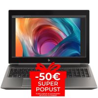 Mobilna Radna stanica HP Zbook 15 G6, i9-9880H, 2.3GHz, 16 GB RAM DDR4, 512 GB SSD, 15.6 FHD, Quadro T2000 Max-Q 4GB, Cam, Windows